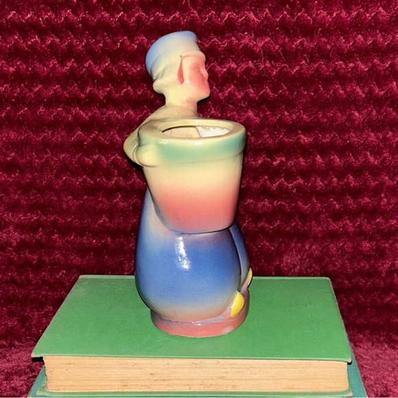 Vintage Dutch Boy in Volendam Worker Pants and Clogs ceramic vase planter 1940’s - Picture 2 of 8